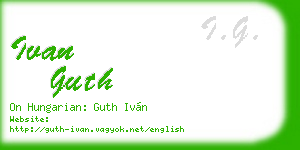 ivan guth business card