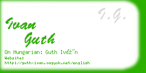 ivan guth business card